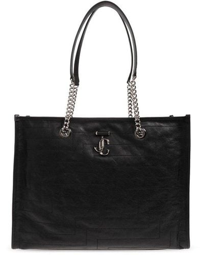 Jimmy Choo 'avenue Large' Shopper Bag, - Black
