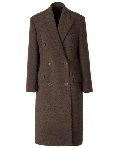 Acne Studios Double-breasted Long Coat - Brown