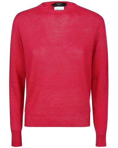 Weekend by Maxmara Crewneck Long-sleeved Sweater - Red