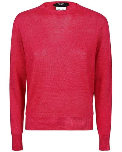 Weekend by Maxmara Crewneck Long-sleeved Jumper - Red