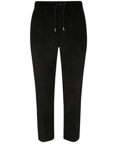 Ami Paris Elasticated-waist Drawstring Pants - Black