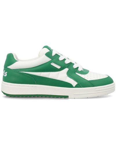 Palm Angels Two-toned College Low-top Sneakers - Green