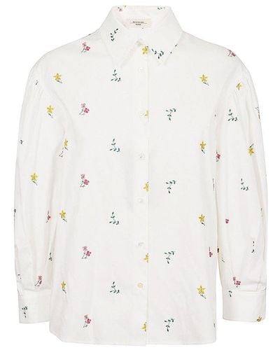 Weekend by Maxmara All-over Embroidered Long-sleeved Shirt - Natural
