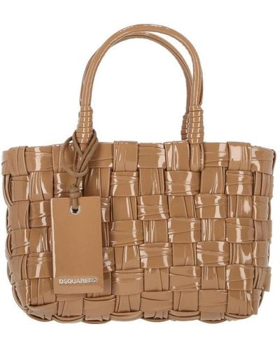DSquared² Woven Top Handle Bag - Natural