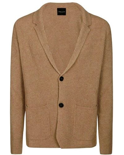 Roberto Collina Button-up Ribbed Knit Cardigan - Brown