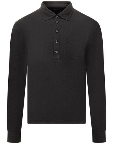 Tom Ford Long-sleeved Polo Shirt - Black