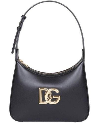 Dolce & Gabbana Leather Shoulder Bag - Blue
