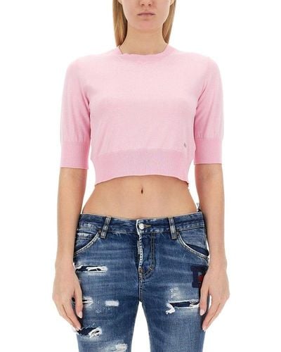 DSquared² Cropped Shirt - Blue