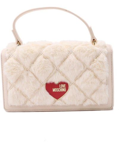Love Moschino Logo-plaque Chain-linked Tote Bag - Pink