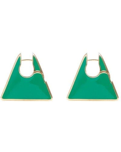 Bottega Veneta Triangle Shaped Earrings - Green