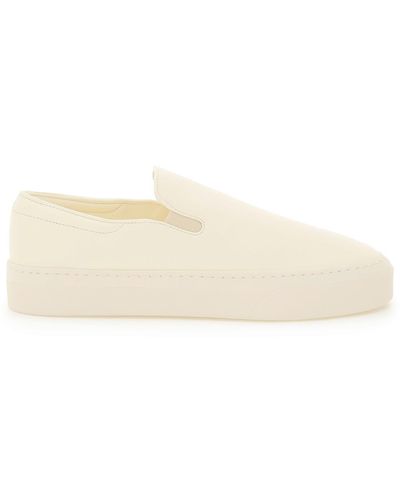 The Row Marie H Leather Slip-on Trainers - Natural
