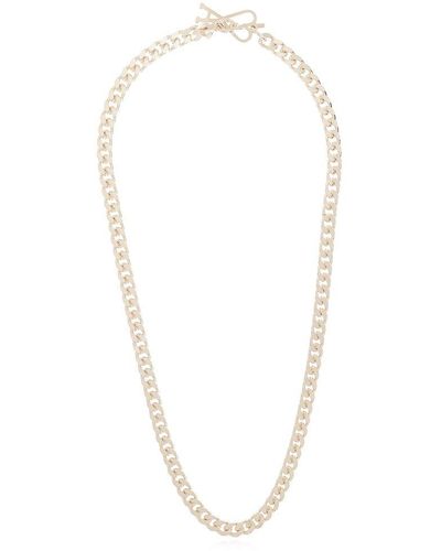 Ami Paris Logo-detailed Chained Necklace - White