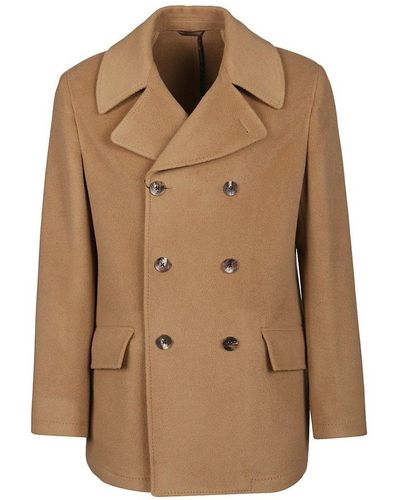 Etro Double Breasted Coat - Brown