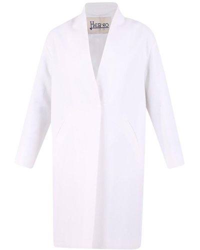 Herno Single Breasted Coat - White
