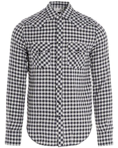 Saint Laurent Check Western Shirt - Multicolour