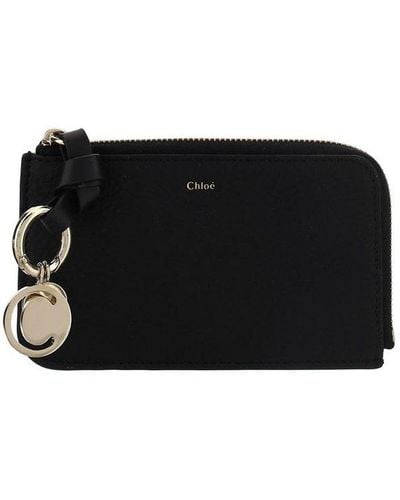 Chloé Alphabet Mini Wallet - Black
