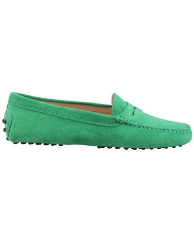 Tod's Suede Gommino Driving Shoes - Green