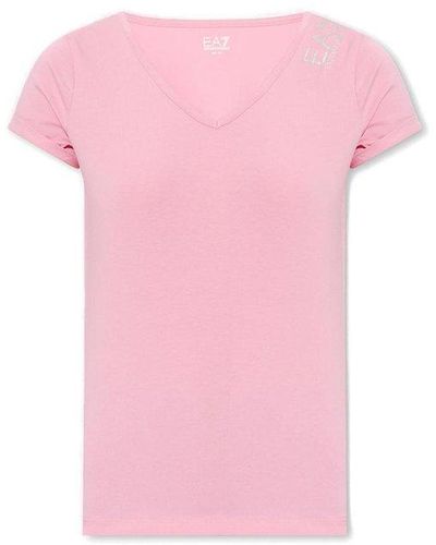 EA7 T-shirt With Logo - Pink