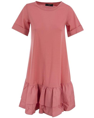 Weekend by Maxmara Short-sleeved Flared Dress - Pink