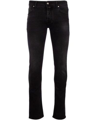 Jacob Cohen Faded Effect Denim Jeans - Black