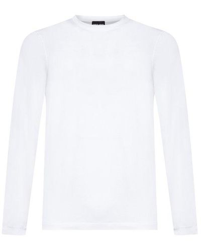 Giorgio Armani Crewneck Long-sleeved T-shirt - White