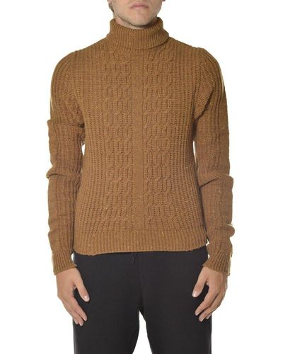 Etro Cable-knitted Roll-neck Jumper - Brown