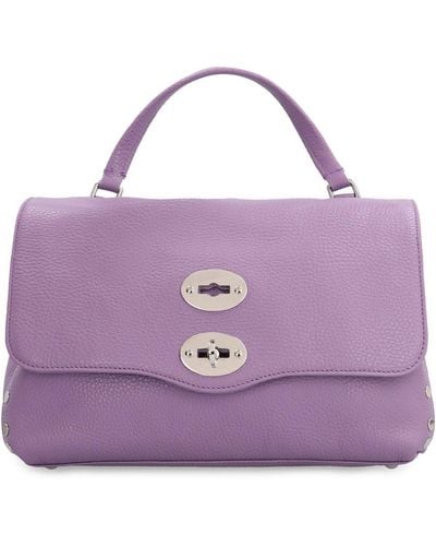 Zanellato Postina Foldover Top Tote Bag - Purple