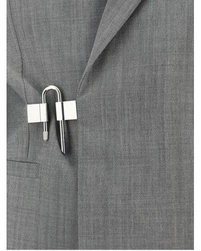 Givenchy U-lock Long-sleeved Blazer - Grey