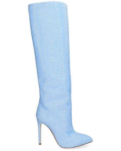 Paris Texas Holly Embellished Knee-high Boots - Blue