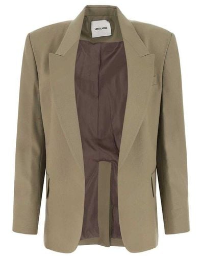 Low Classic Single Breasted Tailored Blazer - Natural
