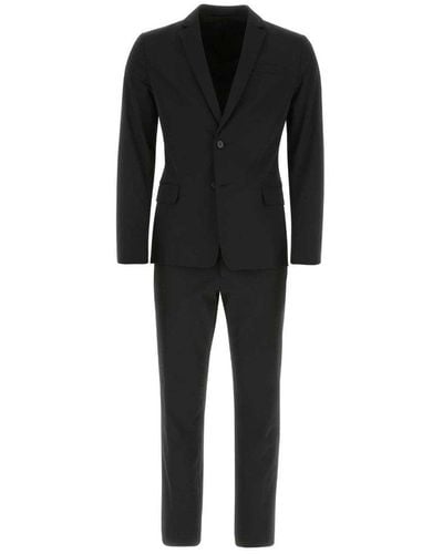 Prada Single Breasted Tailored Suit - Black