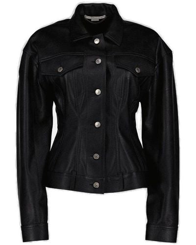 Stella McCartney Fitted Long Sleeved Button-up Jacket - Black