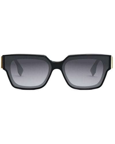 Fendi Rectangular Frame Sunglasses - Gray