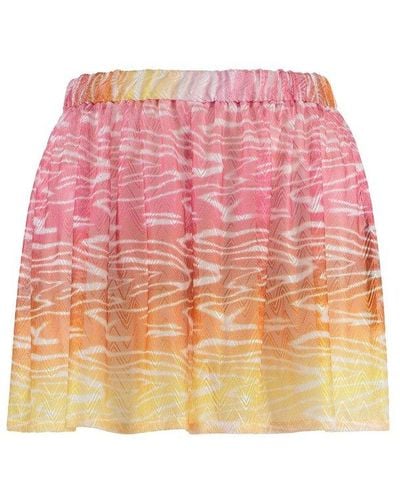 Missoni Zigzag Printed Elasticated Waist Shorts - Pink