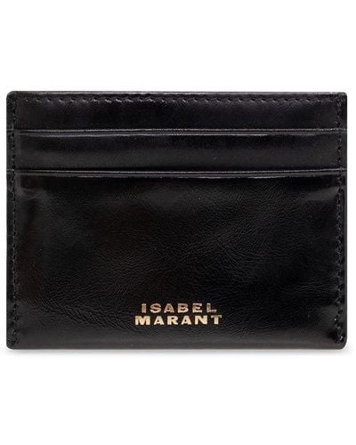 Isabel Marant 'chiba' Leather Card Case, - Black
