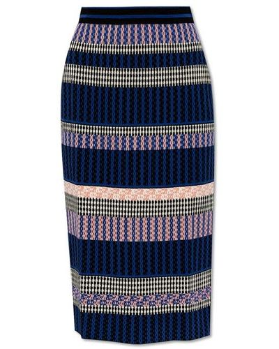 Diane von Furstenberg 'bernarda' Patterned Skirt, - Blue