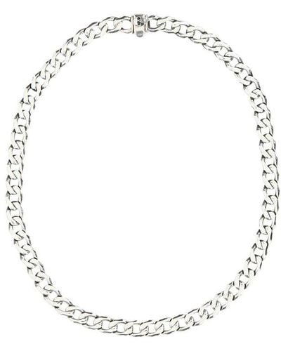 Emanuele Bicocchi Polished Cuban Chain Necklace - White