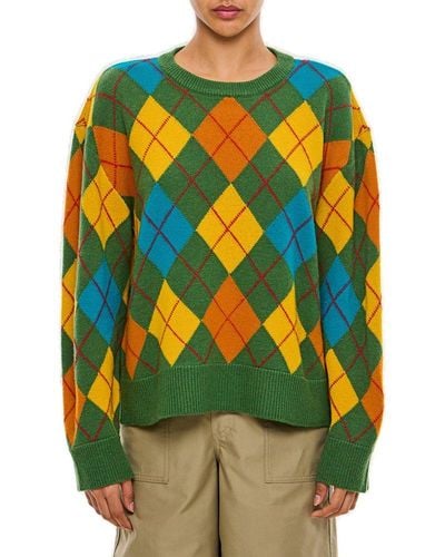 Loewe Argyle-pattern Wool Sweater - Multicolour
