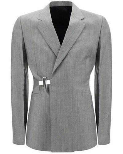 Givenchy U-lock Long-sleeved Blazer - Grey