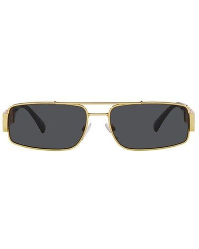 Versace Rectangular Frame Sunglasses - White