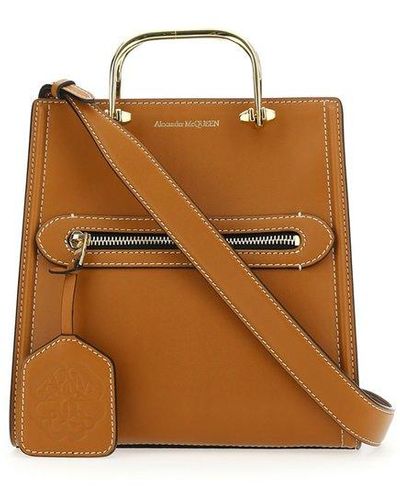 Alexander McQueen The Short Story Tote Bag - Brown
