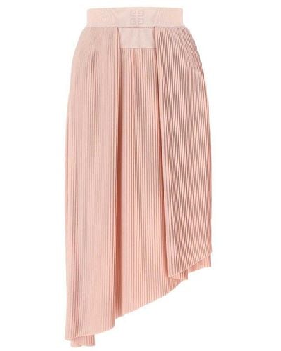 Givenchy Asymmetrical Pleated Skirt - Pink