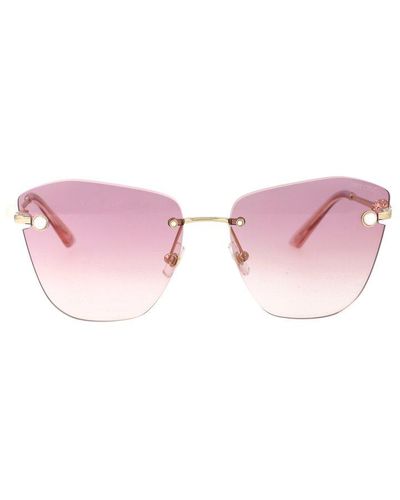 Jimmy Choo Cat-eye Frameless Sunglasses - Pink
