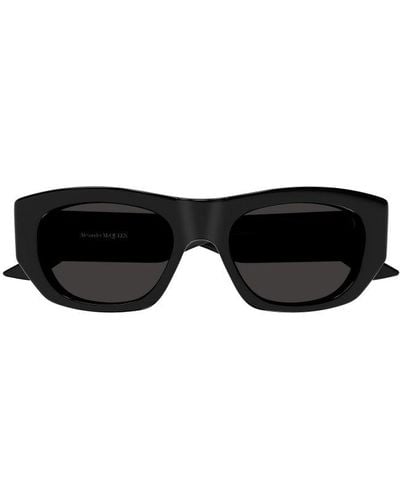 Alexander McQueen Rectangle Frame Sunglasses - Black