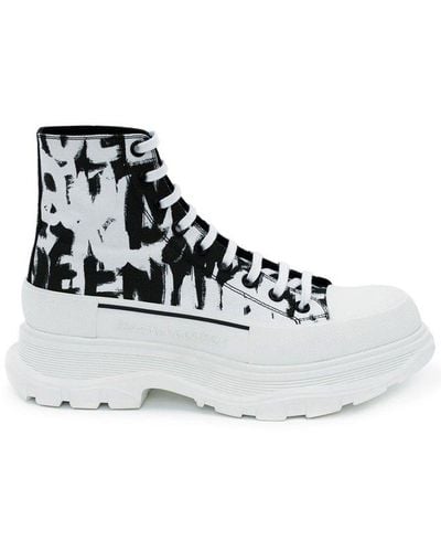 Alexander McQueen Graffiti Tread Slick Boots - Multicolour