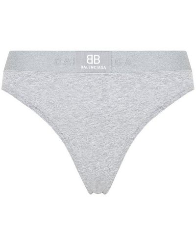 Balenciaga Cotton Brief Underwear - Gray