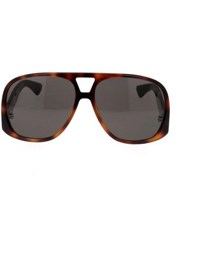 Saint Laurent Aviator-frame Sunglasses - Black