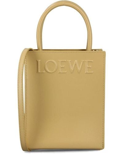 Loewe Logo Embossed Tote Bag - Natural