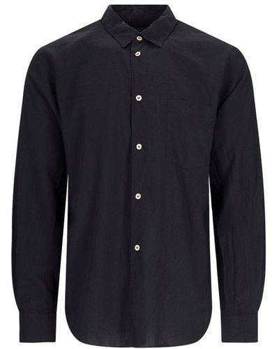 Comme des Garçons Long-sleeved Button-up Shirt - Blue