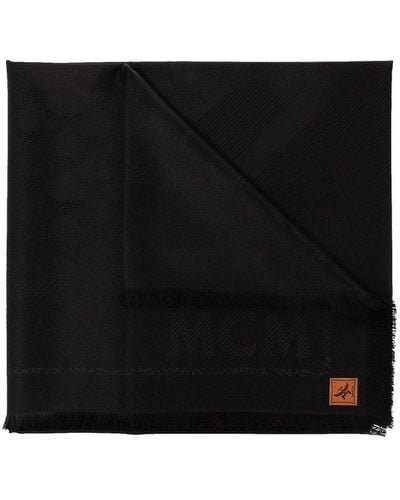 MCM Shawl With Logo - Black